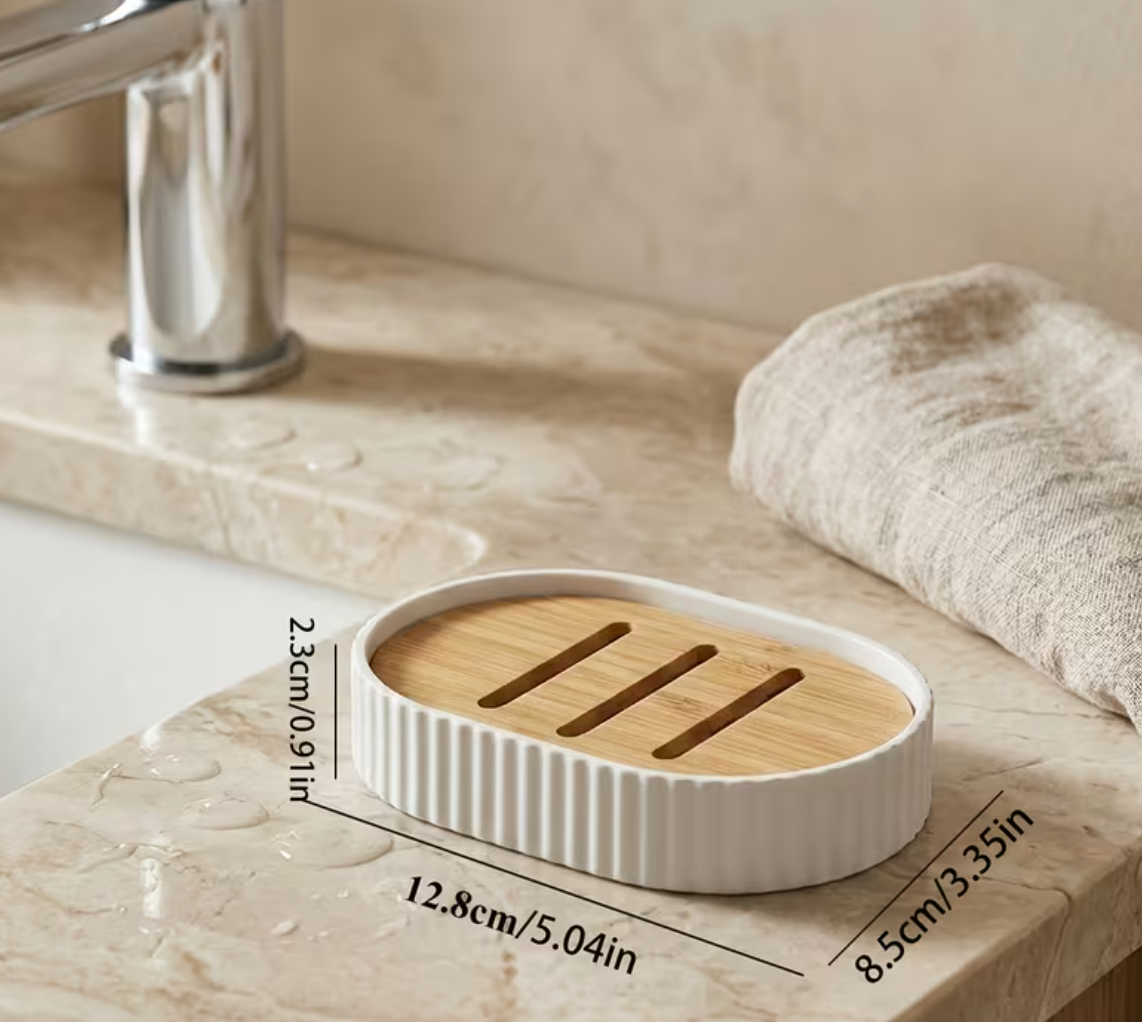 Soap Drainage dish - Bamboo and plastic