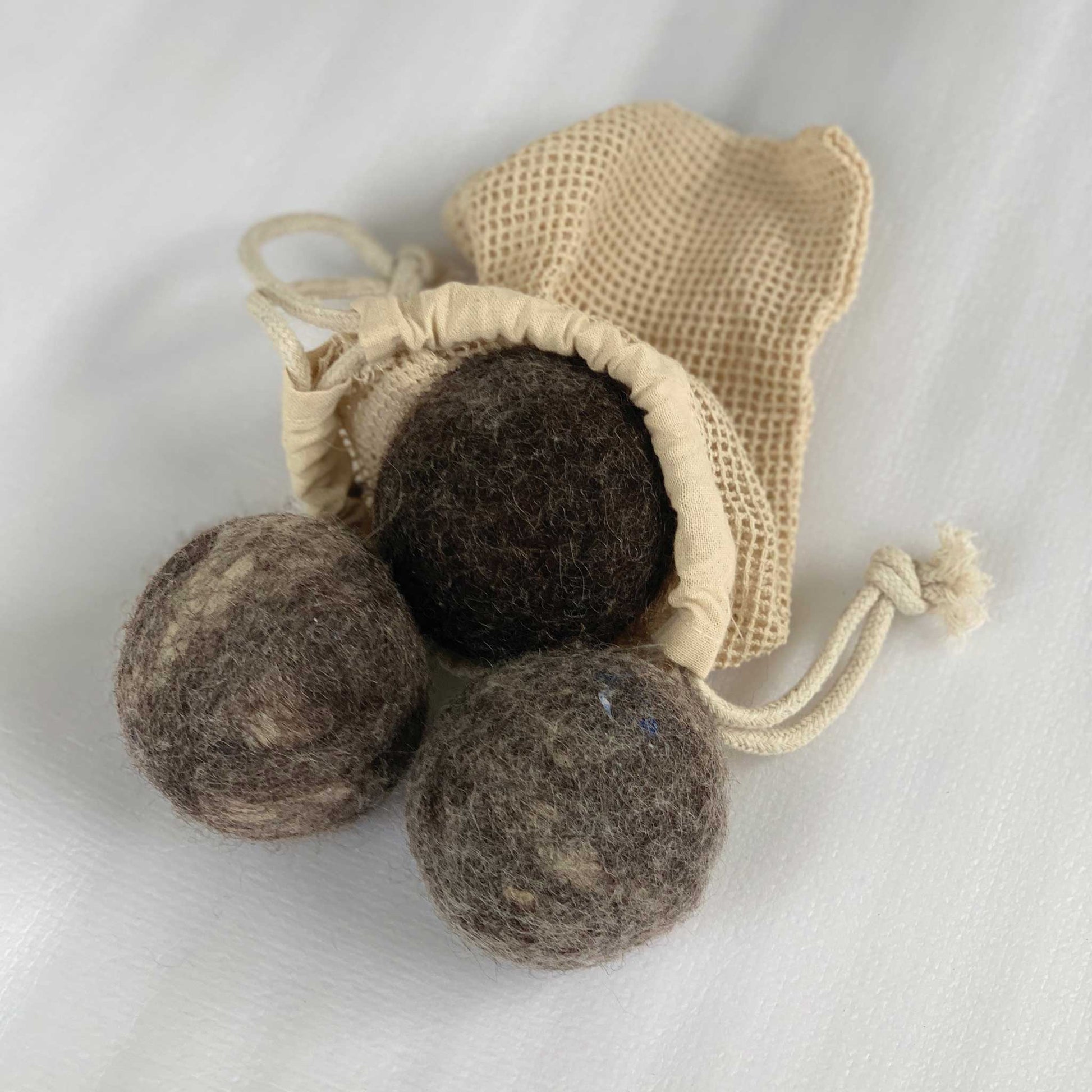 grey wool dryer balls - made in NZ